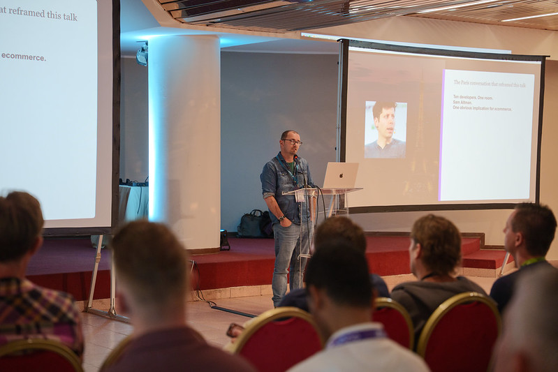 Remi Corson speaking at Checkout Summit 2026